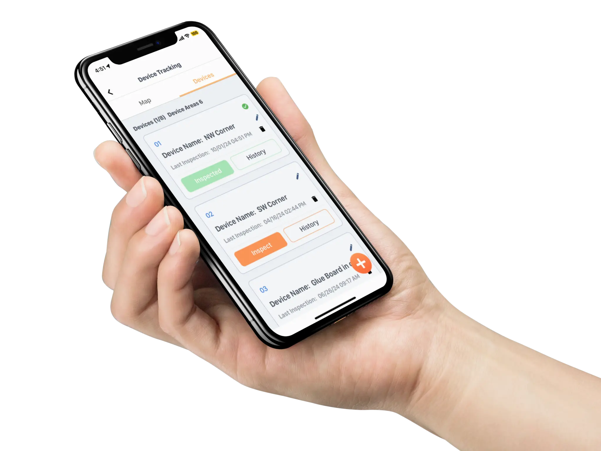 Inspected device record