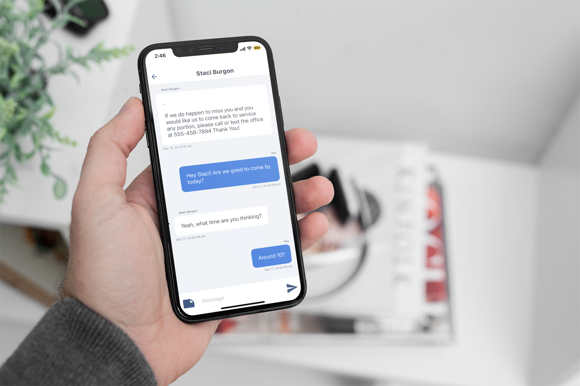 Service reminder template